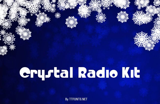Crystal Radio Kit example